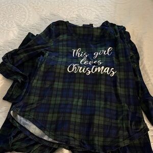 Gently Loved Plaid Christmas Womens Pajamas